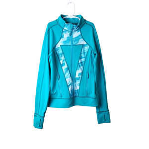 Ivivva by Lululemon Perfect Your Practice Teal Zip Up Jacket Size 10